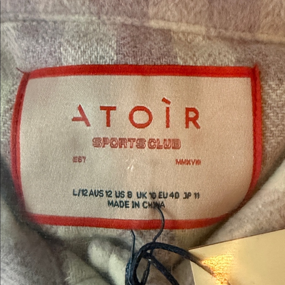 Atoir SPORTSCLUB The Combat Shirt - Lilac Ash Check - Large - Picture 4 of 4